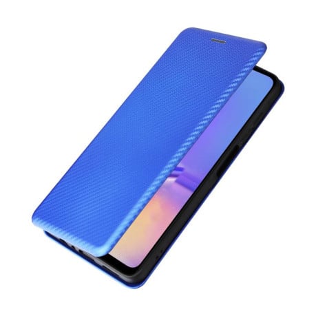 Чохол-книжка Carbon Fiber Texture на Samsung Galaxy A07 4G - синій