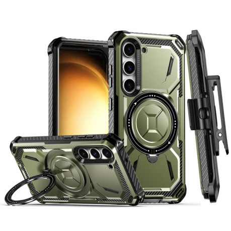 Противоударный чехол Armor Series MagSafe для Samsung Galaxy S23+ 5G - зеленый