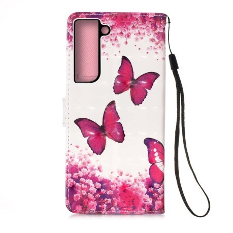 Чохол-книга 3D Painting для Samsung Galaxy S22 Plus - Red Butterfly