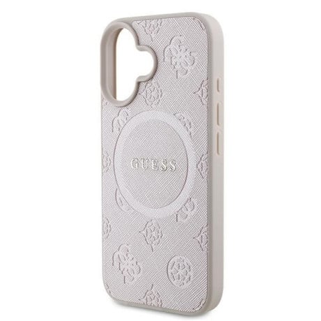 Оригинальный чехол Guess Saffiano MagSafe на iPhone 16 Plus - Pink