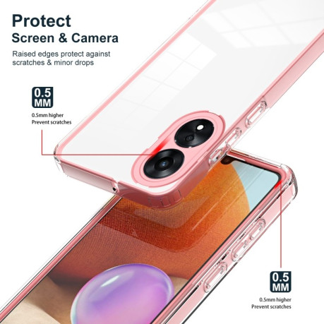 Чохол протиударний Clear Color Frame для OPPO A78 4G - рожевий