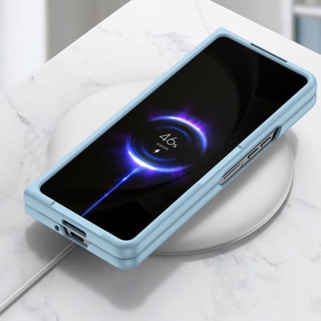 Протиударний чохол Integrated Skin Feel PC with Pen/Pen Box для Samsung Galaxy Fold 6 - блакитний
