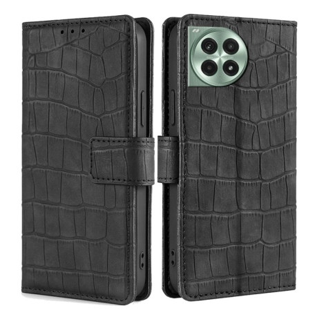 Чохол-книжка Skin Feel Crocodile Texture для OnePlus Ace 3 Pro 5G - чорний