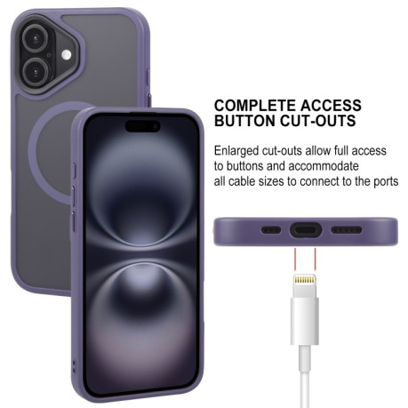 Чехол GEBEI Skin Feel MagSafe Magnetic для iPhone 16 - фиолетовый