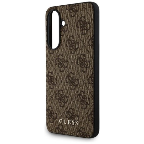 Оригинальный чехол Guess Metal Gold Logo для Samsung Galaxy A56 - Brown