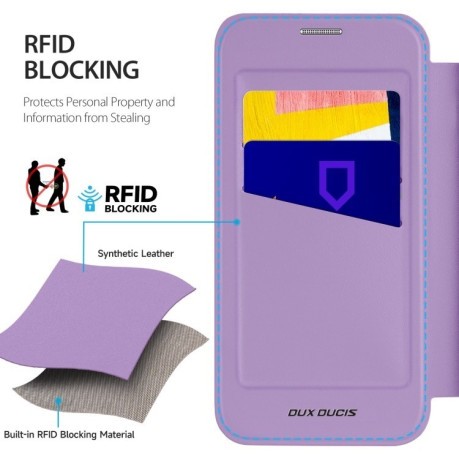 Чехол-книжка DUX DUCIS Skin X Pro Series на Samsung Galaxy A36 5G / A56 5G - фиолетовый