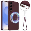 Силиконовый чехол Shockproof Silicone с Magsafe для Samsung Galaxy A57 5G — сливовый