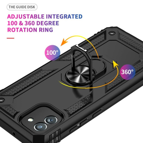 Противоударный чехол HMC 360 Degree Rotating Holder на Samsung Galaxy A03/A04E - черный
