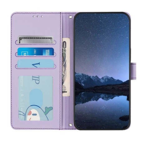 Чохол-книжка Cat Embossing Patternна на Realme 13+ 5G/13 Pro 5G/13 Pro+ - фіолетовий