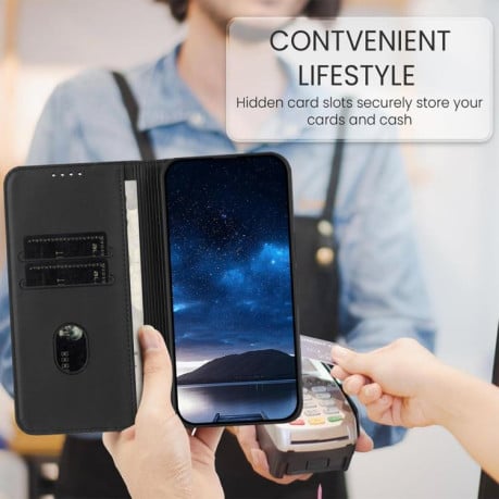 Чохол-книжка Strong Magnetic Frosted на Motorola Edge 60 - чорний