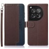 Чохол-книжка KHAZNEH Litchi Texture для OnePlus 12 - коричневий