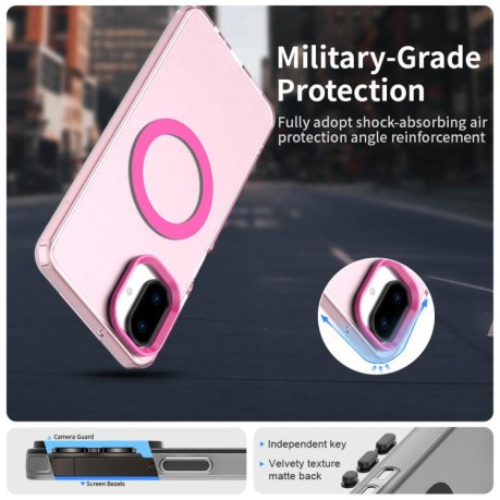Противоударный чехол Candy Magsafe PC Hybrid TPU для Samsung Galaxy A07 4G - красный