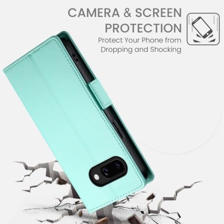 Чохол-книжка Side Buckle Magnetic Frosted Leather для Google Pixel 9a - зелений