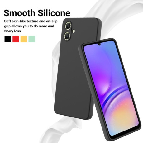 Силиконовый чехол Solid Color Liquid Silicone на Samsung Galaxy A06 4G - черный