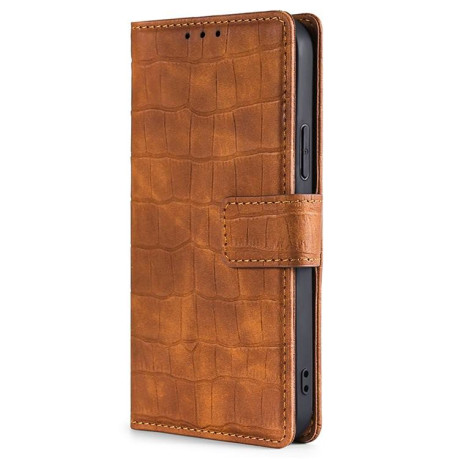 Чехол-книжка Skin Feel Crocodile Texture для OPPO A5 Pro 5G - коричневый