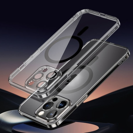 Протиударний чохол SULADA Jingpin Series MagSafe All-inclusive Lens для iPhone 15 Pro Max - чорний