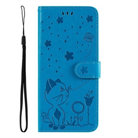 Чехол-книжка Cat Embossing Pattern на Samsung Galaxy A26 5G - синий