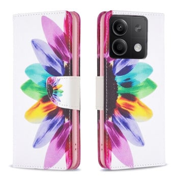 Чехол-книжка Colored Drawing Pattern для Xiaomi Redmi Note 13 5G - Flower