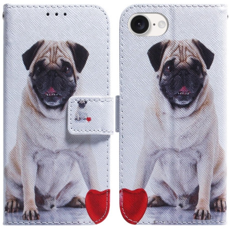 Чехол-книжка Coloured Drawing для iPhone 16e - Pug