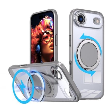 Чохол Kalebol з підставкою 360 та MagSafe на iPhone Air - сірий