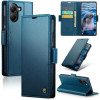 Чохол-книжка CaseMe 023 Butterfly Buckle Litchi Texture RFID Anti-theft Leather для Xiaomi Poco X7 Pro - синій