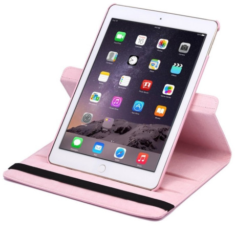 Чехол Litchi Texture 360 Degrees на iPad 9/8/7 10.2 (2019/2020/2021) - Розовый