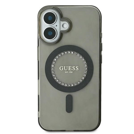 Оригінальний чохол Guess IML Rhinestones MagSafe для iPhone 16 Plus - Black