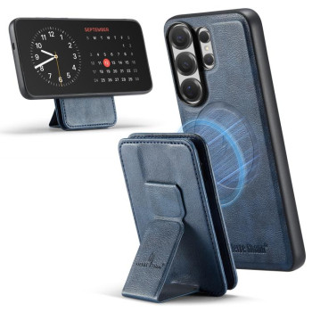 Чехол Fierre Shann FS028 с MagSafe и RFID-картхолдером для Samsung Galaxy S26 Ultra 5G — синий