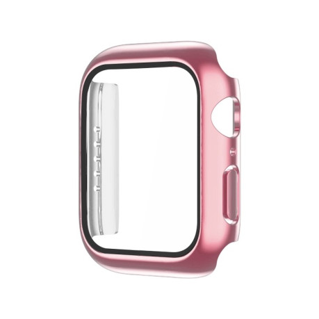 Протиударна накладка із захисним склом Electroplating Monochrome для Apple Watch Series 3/2/1 38mm - рожева