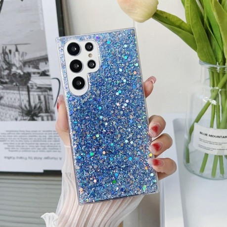 Протиударний чохол Glitter Sequins Epoxy для Samsung Galaxy S24+ 5G - синій