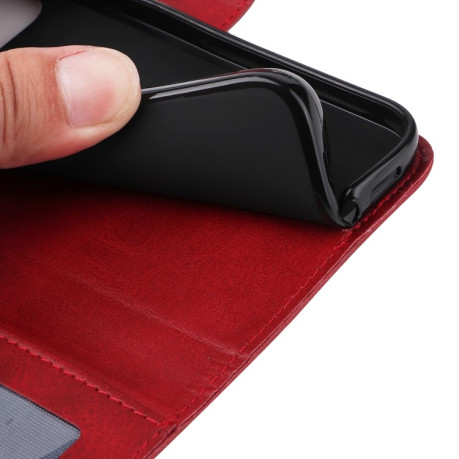 Чехол-книжка Stitching Calf Texture для OPPO Reno12 F/12 FS 4G - красный