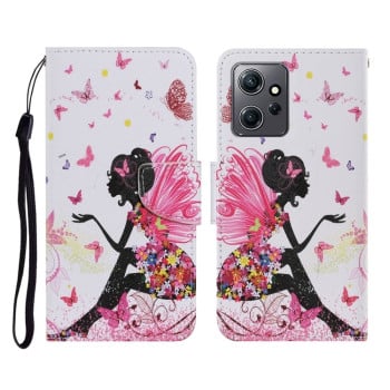 Чехол-книжка Colored Drawing Pattern для Xiaomi Redmi Note 12 4G - Dancing Girl