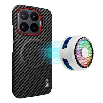 Магнітний чохол Imak Ruiyi з текстурою карбону і кільцем на Xiaomi 17T Pro 5G — чорний