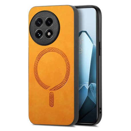 Чехол Solid Color Retro Magsafe для OnePlus 13R/Ace 5/Ace 5 Pro - желтый