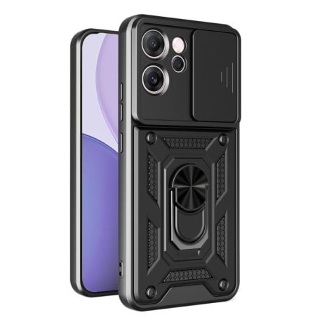 Противоударный чехол Sliding Camshield на OPPO Reno14 F 5G Global - черный