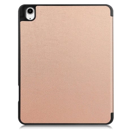 Чохол-книжка Custer Pattern Pure Color 3-Fold Holder на iPad Air 13 2024 - рожеве золото