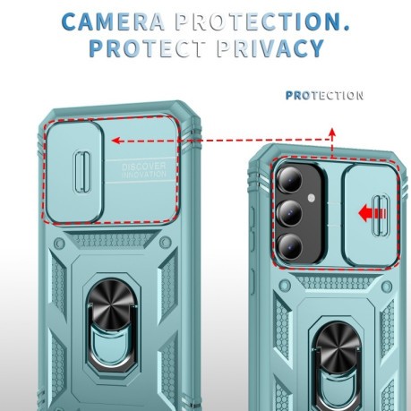 Протиударний чохол Sliding Camshield Samsung Galaxy S23 FE 5G - зелений