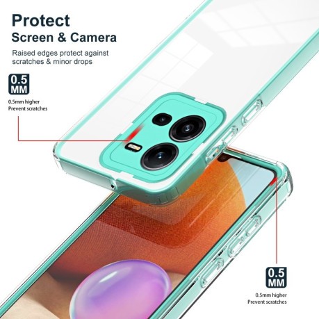 Противоударный чехол Clear Color Frame для Vivo V25 5G / V25e 4G - зеленый