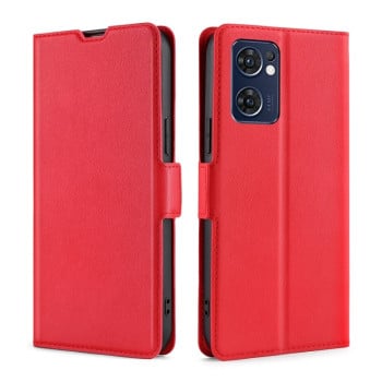 Чехол-книжка Voltage Side Buckle для Reno7 5G Global/ Find X5 Lite/OnePlus Nord CE2 5G Global - красный