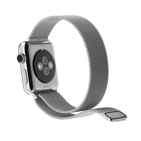 Браслет из нержавеющей стали Milanese Loop Magnetic для Apple Watch 38/40mm - серебристый