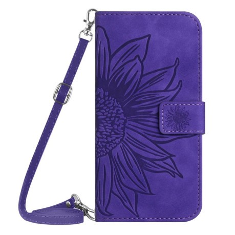 Чехол-книжка Skin Feel Sun Flower для OPPO A78 4G - фиолетовый