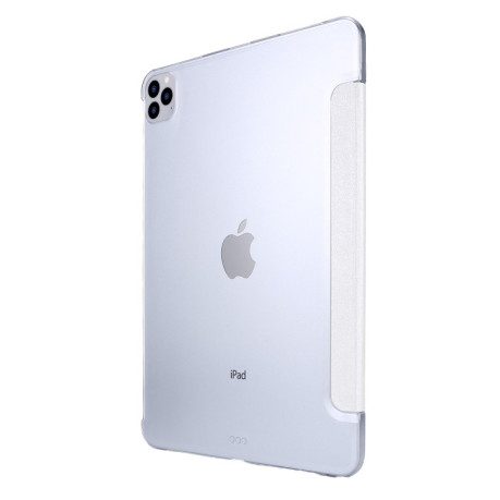 Чехол-книжка Silk Texture Three-fold на iPad Air 13(2024)/Pro 12.9 (2020)/(2021) - белый