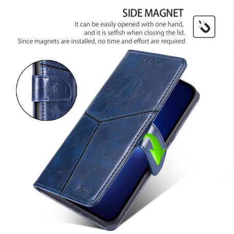 Чохол-книжка Geometric Stitching для OnePlus Ace 3 Pro 5G - синій