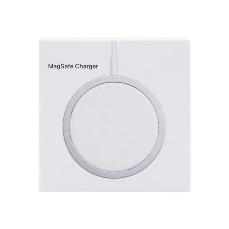 Magsafe бездротовий швидкісний зарядний пристрій M1 Aluminum Alloy Magnetic Positioning Wireless Charger - білий