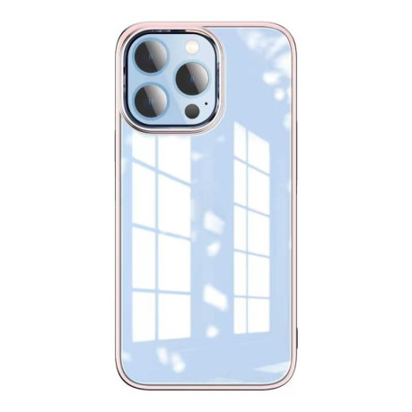 Противоударный чехол Mutural Jiantou Series для iPhone 14 Pro - розовый