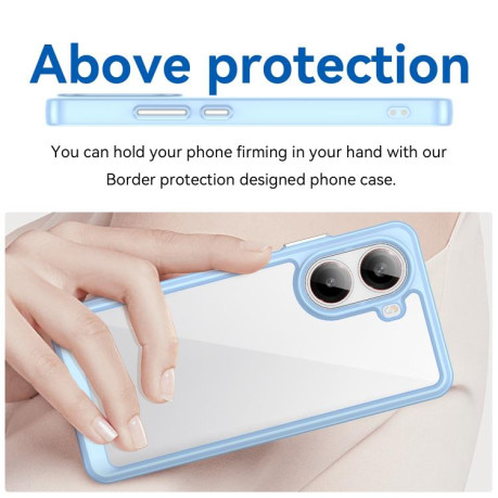 Противоударный чехол Colorful Acrylic Series для Xiaomi Poco X7 Pro - синий