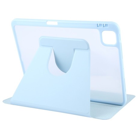 Чохол-книжка GEBEI Acrylic TPU 3-folding Rotating Smart Tablet Leather для iPad Pro 13 2024 - блакитний