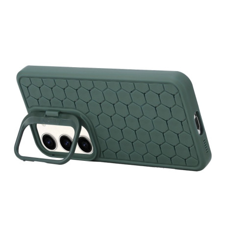Противоударный чехол Honeycomb Radiating Holder TPU для Samsung Galaxy A35 5G - зеленый