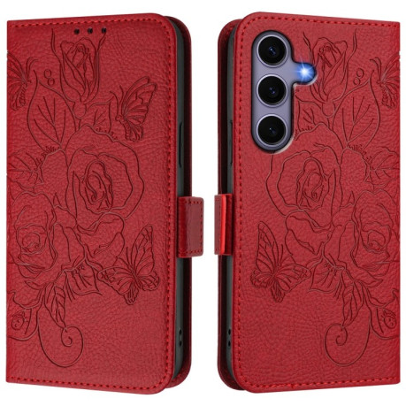Чохол-книжка Magnetic RFID Anti-theft Leather  для Samsung Galaxy S25 5G - червоний