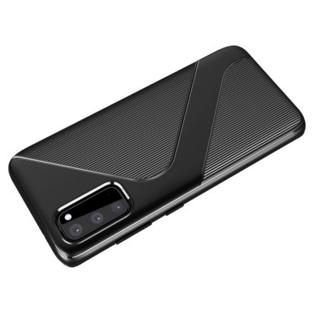 Чехол S-Shaped Soft TPU на Samsung Galaxy S20-черный